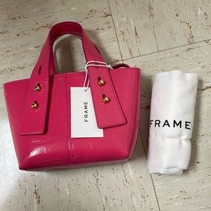 FRAME hot pink mini handbag with detachable shoulder strap